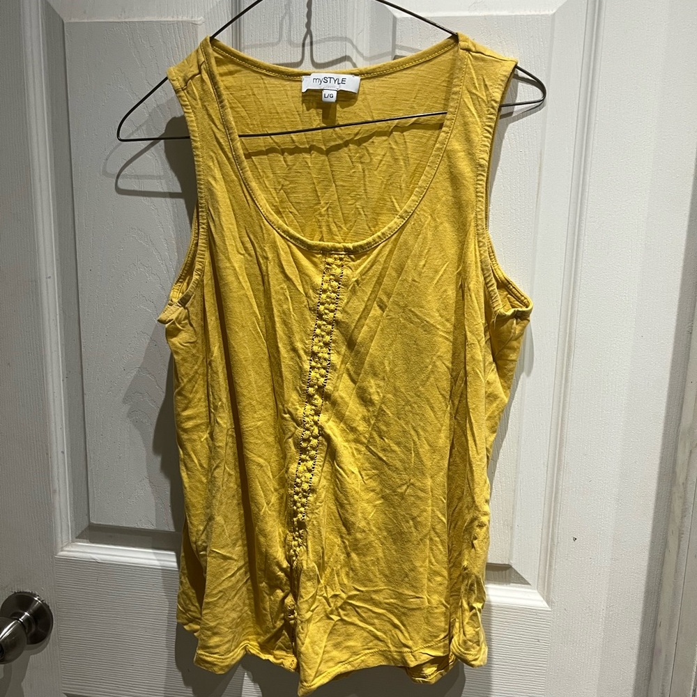 Yellow Sleeveless Top